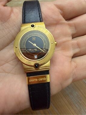 Pierre Cardin Gold and Black Dress Watch with Date